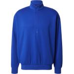 Reduzierte Royalblaue Langärmelige adidas Performance Stehkragen Herrensweatshirts mit Reißverschluss aus Polyester Größe M 