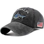 Schwarze Maritime Snapback-Caps mit Hai-Motiv für Herren Einheitsgröße 
