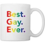 Weiße SPREADSHIRT LGBT Gay Pride Lustige Kaffeetassen 325 ml 