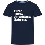 Marineblaue Motiv SPREADSHIRT Bibi und Tina Kinder T-Shirts maschinenwaschbar Größe 122 