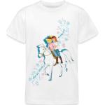 Weiße Motiv SPREADSHIRT Bibi und Tina Kinder T-Shirts mit Tiermotiv für Mädchen Größe 164 