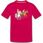 Spreadshirt Bibi Und Tina Ausritt Mit Amadeus Und Sabrina Teenager Premium T-Shirt, 146-152, Dunkles Pink