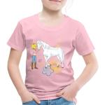 Hellrosa Motiv SPREADSHIRT Bibi und Tina Kinder T-Shirts mit Pferdemotiv maschinenwaschbar Größe 122 