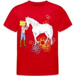 Rote SPREADSHIRT Bibi und Tina Kinder T-Shirts mit Pferdemotiv Größe 122 
