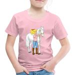 Hellrosa Motiv SPREADSHIRT Bibi und Tina Kinder T-Shirts mit Pferdemotiv maschinenwaschbar Größe 134 