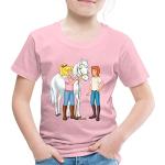 Hellrosa Motiv SPREADSHIRT Bibi und Tina Kinder T-Shirts maschinenwaschbar Größe 134 