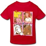Spreadshirt Bibi Und Tina Mit Amadeus Und Sabrina Kachelmotiv Kinder Bio-T-Shirt, 152, Rot