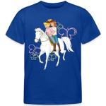 Royalblaue SPREADSHIRT Bibi und Tina Kinder T-Shirts mit Pferdemotiv Größe 110 