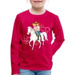 Pinke Motiv Langärmelige SPREADSHIRT Bibi und Tina Longsleeves für Kinder & Kinderlangarmshirts mit Pferdemotiv maschinenwaschbar Größe 134 
