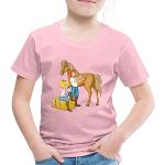 Hellrosa Motiv SPREADSHIRT Bibi und Tina Kinder T-Shirts mit Pferdemotiv maschinenwaschbar Größe 110 
