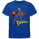 Royalblaue SPREADSHIRT Superman Kinder T-Shirts aus Baumwolle Größe 122 
