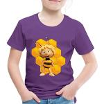 Lila Motiv SPREADSHIRT Biene Maja Maja Kinder T-Shirts maschinenwaschbar Größe 122 