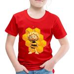 Rote Motiv SPREADSHIRT Biene Maja Kinder T-Shirts maschinenwaschbar Größe 110 