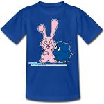 Spreadshirt Die Sendung Mit Der Maus Kleiner Elefant Und Hase Kinder T-Shirt, 110-116, Royalblau