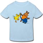 Hellblaue SPREADSHIRT Die Sendung mit der Maus Kinder T-Shirts mit Maus-Motiv für Jungen Größe 134 