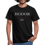 Schwarze Melierte SPREADSHIRT Game of Thrones Hodor T-Shirts aus Baumwolle für Herren Größe XXL 
