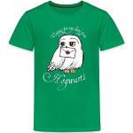 Grüne Motiv SPREADSHIRT Harry Potter Hedwig Kinder T-Shirts maschinenwaschbar Größe 98 