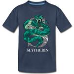 Spreadshirt Harry Potter Slytherin Wappen Monochrom Teenager Premium T-Shirt, 146-152, Navy