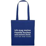 Spreadshirt Mag Familie Kochen Und Hund Verwende Satzzeichen Stoffbeutel, One size, Royalblau