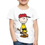 Weiße Motiv SPREADSHIRT Die Peanuts Charlie Brown Baseball-Shirts für Kinder maschinenwaschbar Größe 98 