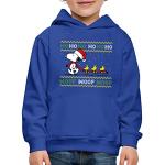 Royalblaue Motiv SPREADSHIRT Die Peanuts Snoopy Kinderweihnachtspullover Größe 146 