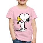 Hellrosa Motiv SPREADSHIRT Die Peanuts Snoopy Kinder T-Shirts maschinenwaschbar Größe 122 