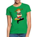 Grüne SPREADSHIRT Pippi Langstrumpf T-Shirts aus Baumwolle für Damen Größe L 