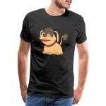 Spreadshirt Sandmännchen Und Seine Freunde Hund Moppi Männer Premium T-Shirt, XL, Schwarz