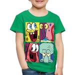 Grüne Motiv SPREADSHIRT Spongebob SpongeBob Schwammkopf Kinder T-Shirts maschinenwaschbar Größe 122 