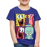 Royalblaue Motiv SPREADSHIRT Spongebob SpongeBob Schwammkopf Kinder T-Shirts maschinenwaschbar Größe 122 