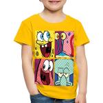 Sonnengelbe Motiv SPREADSHIRT Spongebob SpongeBob Schwammkopf Kinder T-Shirts maschinenwaschbar Größe 134 