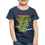 Marineblaue Motiv SPREADSHIRT Ninja Turtles Leonardo Kinder T-Shirts maschinenwaschbar Größe 122 