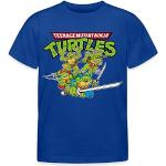 Royalblaue SPREADSHIRT Ninja Turtles Leonardo Kinder T-Shirts Größe 122 