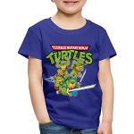 Royalblaue Motiv SPREADSHIRT Ninja Turtles Leonardo Kinder T-Shirts mit Tiermotiv maschinenwaschbar Größe 98 