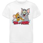 Weiße SPREADSHIRT Tom und Jerry Kinder T-Shirts mit Maus-Motiv Größe 110 