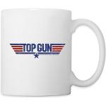 Spreadshirt Top Gun Logo Tasse, One size, weiß