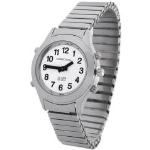 Sprechende Armbanduhr White Edition Silber-Metall Damenuhr