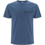 Blaue Emoji Smiley T-Shirts aus Baumwolle für Herren Größe S 