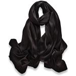 Reduzierte Schwarze Elegante Seidenschals aus Seide Handwäsche für Damen Einheitsgröße für Partys für den für den Frühling 