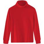 Rote Langärmelige Rollkragen Kinderrollkragenshirts für Mädchen für den für den Winter 