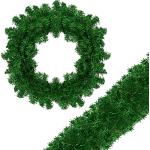 Tannengrüne Weihnachtsgirlanden aus Kunststoff 