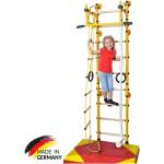 Sprossenwand für Kinderzimmer M2, Raumhöhe 240 - 290 cm Gelb Metallsprossen Klettergerüst Kindersportgerät