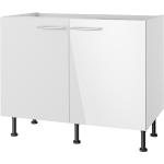 Weiße Optifit Küchenunterschränke aus MDF Breite 100-150cm, Höhe 50-100cm, Tiefe 50-100cm 