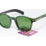 Grüne Quadratische Retro Sonnenbrillen für Herren 