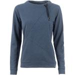 Blaue Casual Langärmelige S`QUESTO Rundhals-Ausschnitt Damensweatshirts Größe M 