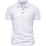 Weiße Kurzärmelige T-Shirts aus Chiffon für Herren Größe 3 XL für den für den Sommer 
