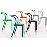Silberne Moroso Designer Stühle gebeizt aus Holz Outdoor 