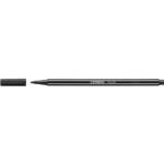 STABILO Fasermaler Pen 68, Strichstärke: 1,0 mm, schwarz geruchsneutrale Tinte auf Wasserbasis, ventilierte Kappe (68-46)