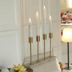 Reduzierte Beige 20 cm Kerzenständer & Kerzenhalter 