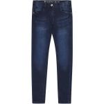 Reduzierte Dunkelblaue Unifarbene Staccato Slim Jeans für Kinder mit Reißverschluss für Mädchen Größe 146 